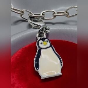 High Intencity Enamel Penguin Charm Bracelet 7in